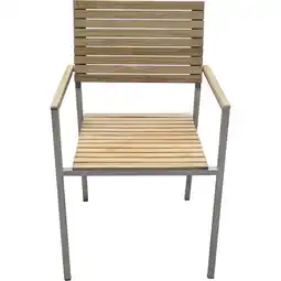 Netto Marken-Discount 5tlg. Teak Tischgruppe Gartenmöbel Gartentisch Stuhl Garten Stapelstuhl Tisch Angebot