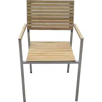 Netto Marken-Discount 5tlg. Teak Tischgruppe Gartenmöbel Gartentisch Stuhl Garten Stapelstuhl Tisch Angebot