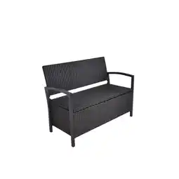 Netto Marken-Discount Garden Pleasure Parkbank FERRARA Kunststoff Gartenbank Bank Garten Möbel schwarz Angebot