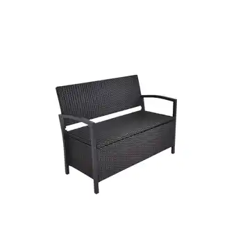 Netto Marken-Discount Garden Pleasure Parkbank FERRARA Kunststoff Gartenbank Bank Garten Möbel schwarz Angebot