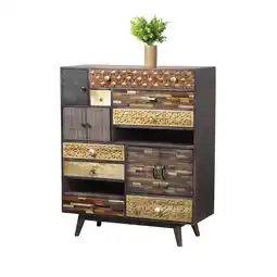 Netto Marken-Discount INTERIA Home & Living Kommode TOBOL Sideboard Schrank Holz Mango Highboard Angebot