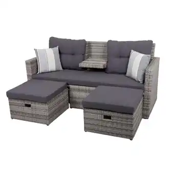 Netto Marken-Discount Garten Lounge Sofa Sitzgruppe Garten Couch Sessel Rattan Optik Gartenmöbel Angebot