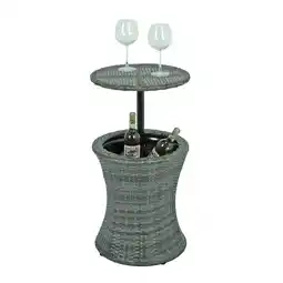Netto Marken-Discount Tisch MUMBAI mit Getränkekühler Partytisch Gartentisch Terrasse Balkon Garten Angebot