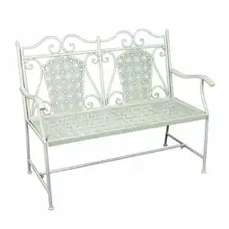 Netto Marken-Discount Garden Pleasure Bank Eisen Parkbank Garten Bank Sitzbank Möbel weiß Vintage Angebot