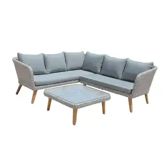 Netto Marken-Discount Garten Lounge Sofa Sitzgruppe Garten Couch Sessel Rattan Optik Gartenmöbel grau Angebot