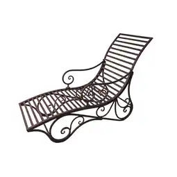 Netto Marken-Discount Liegebank KUWA Metall Rost-Optik antik Look Gartenbank Garten Bank Parkbank Holz Angebot