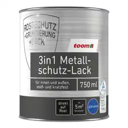 toom Baumarkt toom 3in1 Metallschutzlack hellgrau glänzend 750 ml Angebot