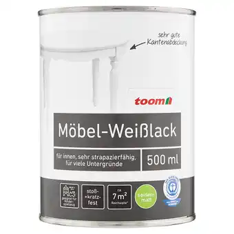 toom Baumarkt toom Möbel-Weißlack elfenbeinfarben seidenmatt 500 ml Angebot