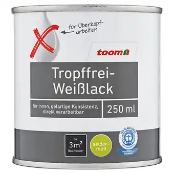 toom Baumarkt toom Weißlack seidenmatt 250 ml Angebot
