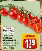 REWE Mini-Roma-Rispentomaten Angebot