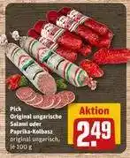 REWE Pick Original ungarische Salami oder Paprika-Kolbasz Angebot