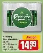 REWE Carlsberg Beer oder 0,0% Angebot