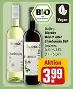 REWE Biorebe Merlot oder Chardonnay IGP Angebot