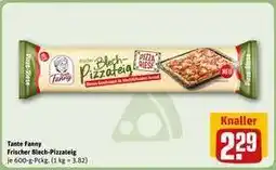 REWE Tante Fanny frischer Blech-Pizzateig Angebot