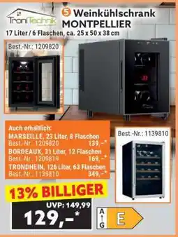 Norma Weinkühlschrank MONTPELLIER Angebot