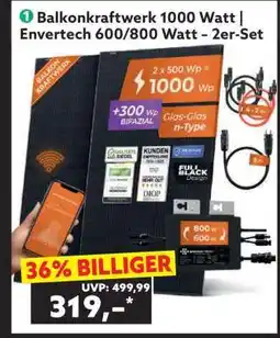 Norma Balkonkraftwerk 1000 Watt | Envertech 600/800 Watt – 2er-Set Angebot