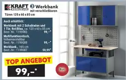 Norma Werkbank mit verschließbaren Türen 120 x 60 x 85 cm Angebot
