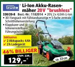 Norma Li-Ion Akku-Rasenmäher 20V „brushless“ Angebot