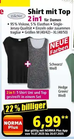 Norma Shirt mit Top 2 in 1 Angebot