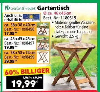 Norma Gartentisch Angebot