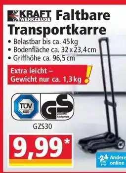 Norma Faltbare Transportkarre Angebot