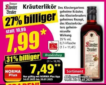 Norma Kräuterlikör Angebot