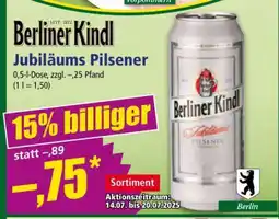 Norma BERLINER KINDL Jubiläums Pilsener Angebot