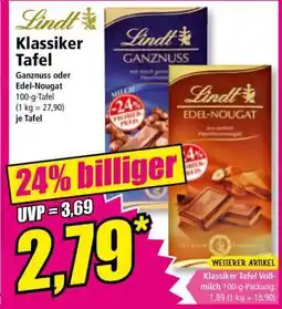 Norma Lindt Klassiker Tafel Angebot