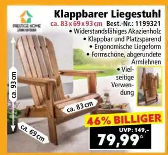 Norma Klappbarer Liegestuhl Angebot