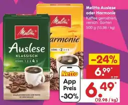 Netto Marken-Discount Melitta Auslese oder Harmonie Angebot