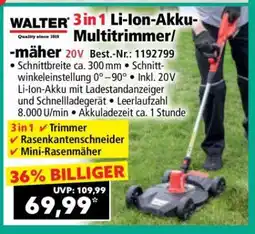Norma 3in1 Li-Ion-Akku-Multitrimmer/-mäher 20V Angebot