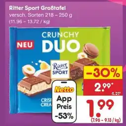 Netto Marken-Discount Ritter Sport Großtafel Angebot