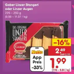 Netto Marken-Discount Gaber Linzer Stangerl oder Linzer Augen Angebot
