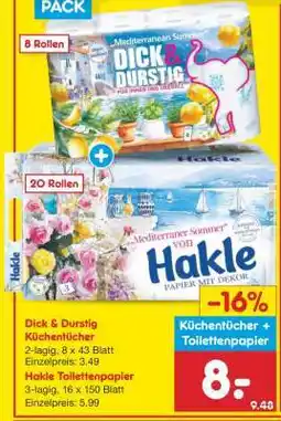 Netto Marken-Discount Küchentücher + Toilettenpapier Angebot