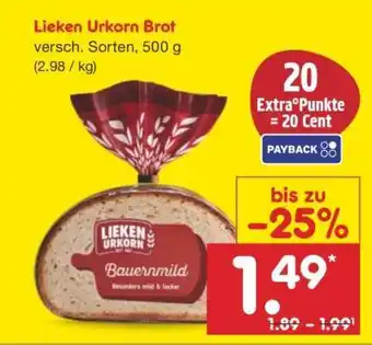 Netto Marken-Discount Lieken Urkorn Brot Angebot