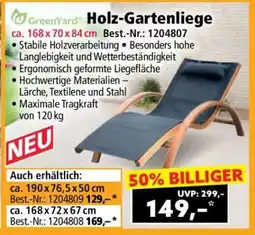 Norma Holz-Gartenliege Angebot