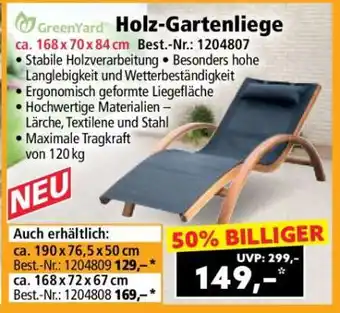 Norma Holz-Gartenliege Angebot