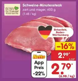 Netto Marken-Discount Schweine-Minutensteak Angebot