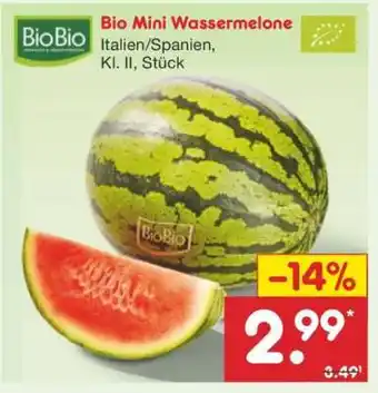Netto Marken-Discount Bio-Mini- Wassermelone Angebot