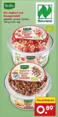 Netto Marken-Discount Bio Joghurt und Knuspermüsli Angebot