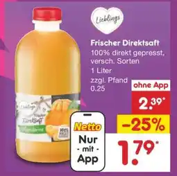 Netto Marken-Discount Frischer Direktsaft Angebot