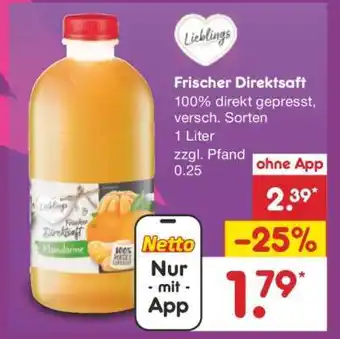 Netto Marken-Discount Frischer Direktsaft Angebot