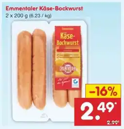Netto Marken-Discount Emmentaler Käse-Bockwurst Angebot