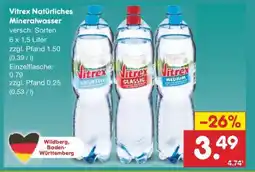 Netto Marken-Discount Vitrex natürliches Mineralwasser Angebot