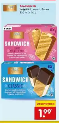 Netto Marken-Discount Sandwich Eis Angebot