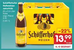 Netto Marken-Discount Schöfferhofer Hefeweizen Naturtrüb Angebot
