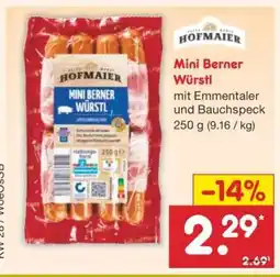 Netto Marken-Discount Mini Berner Würstl Angebot