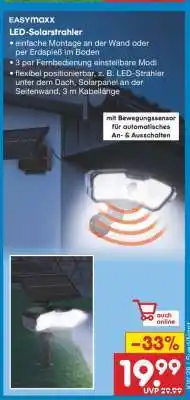 Netto Marken-Discount EASYmaxx LED-Solarstrahler Angebot