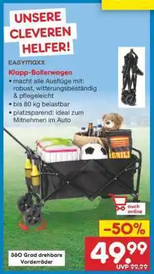 Netto Marken-Discount EASYmaxx Klapp-Bollerwagen Angebot