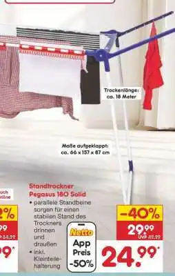 Netto Marken-Discount Standtrockner Pegasus 180 Solid Angebot